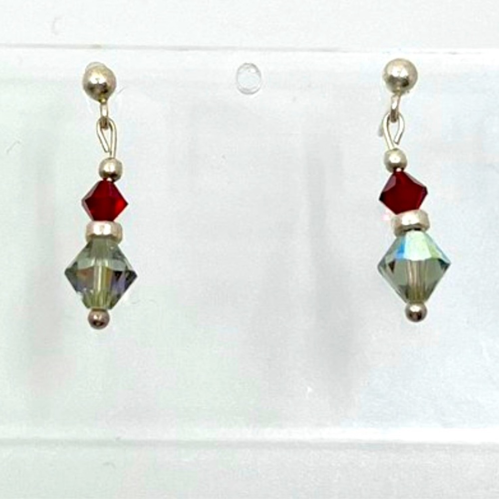 Sterling‎ Silver Crystal drop earrings